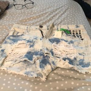 Denim shorts